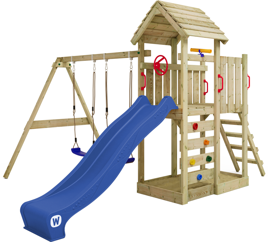 Spielturm Wickey MultiFlyer mit Holzdach